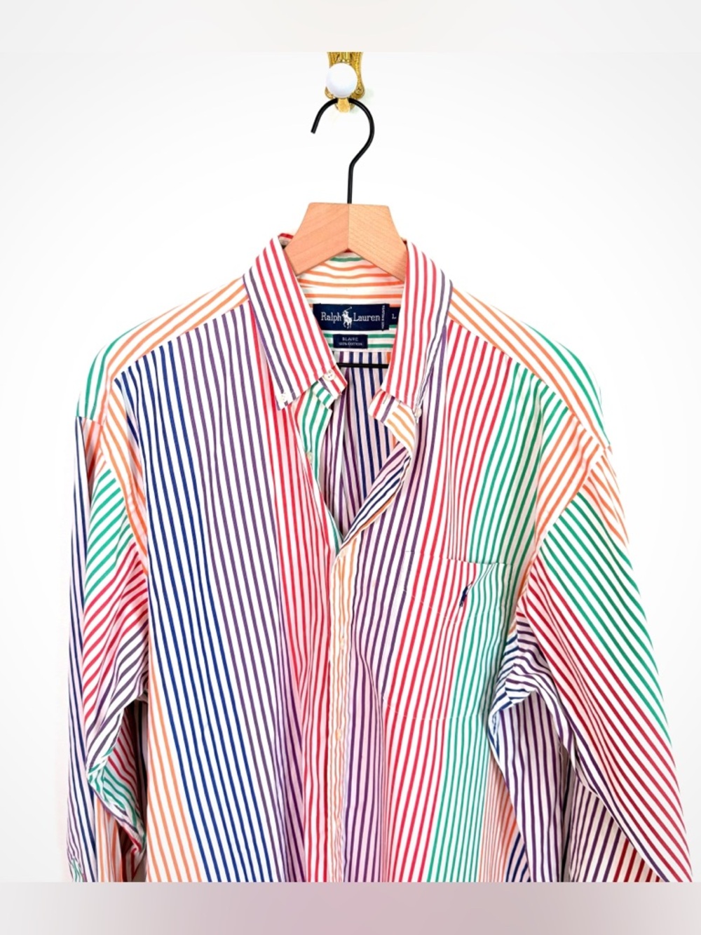 Vintage Polo Ralph Lauren Multi-Stripe Button Down | L